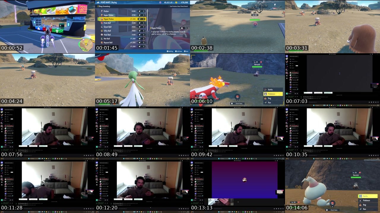 Contact-sheet preview of AshtraGore's Twitch recording