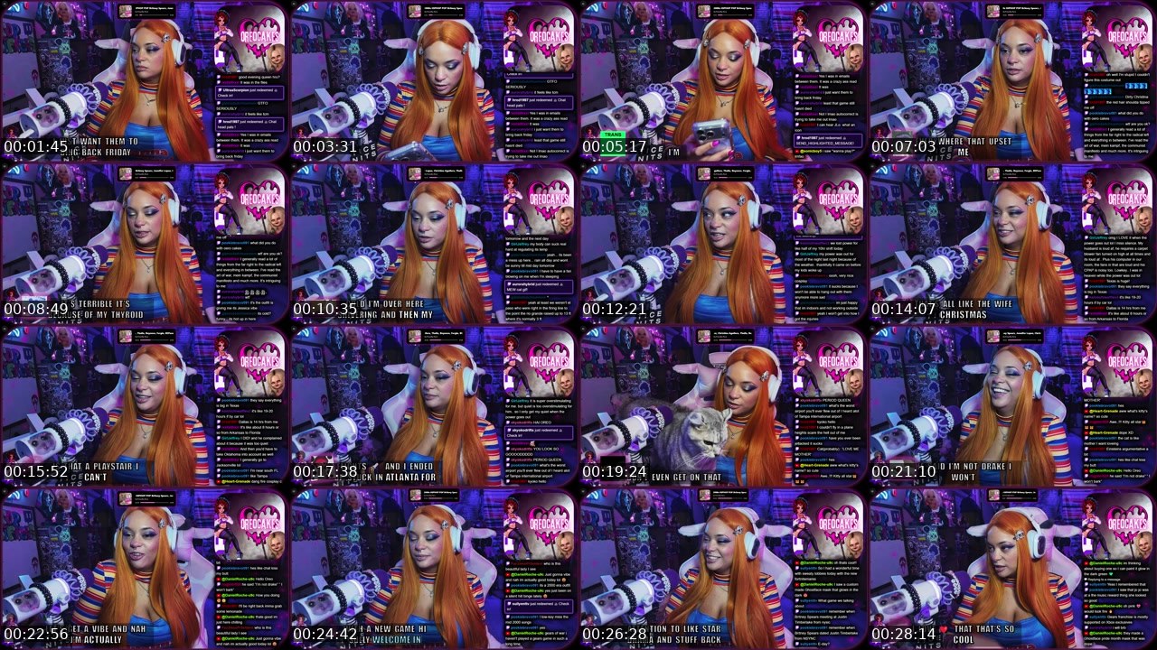 Contact-sheet preview of 0reoCakes's Twitch recording