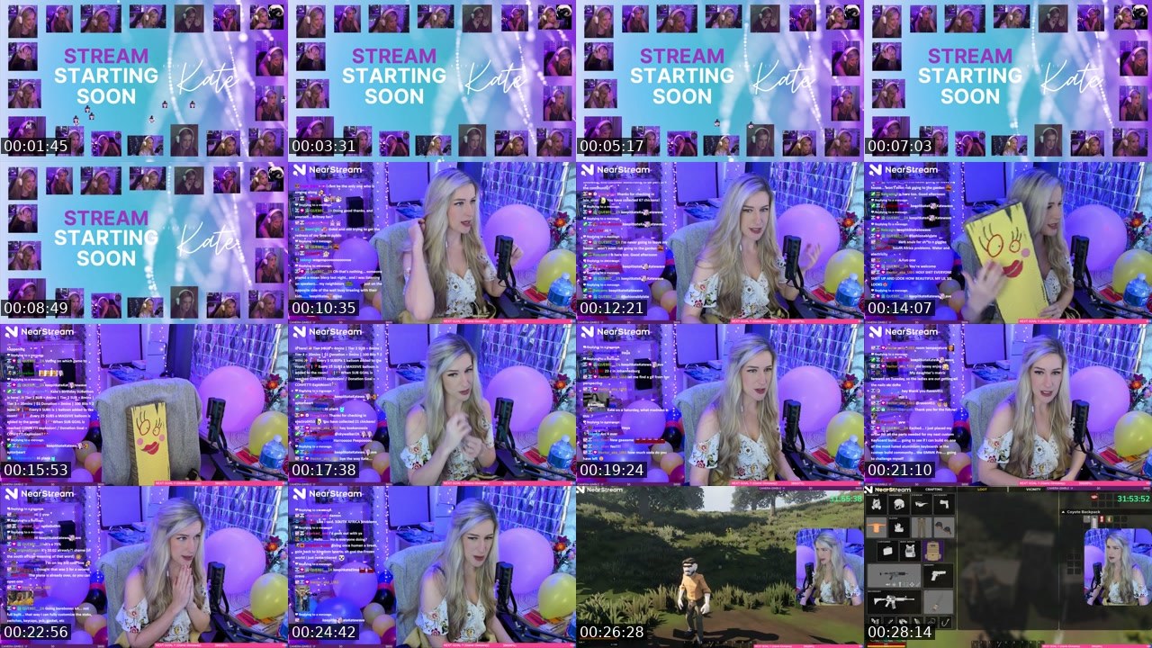 Contact-sheet preview of keepitKate's Twitch recording