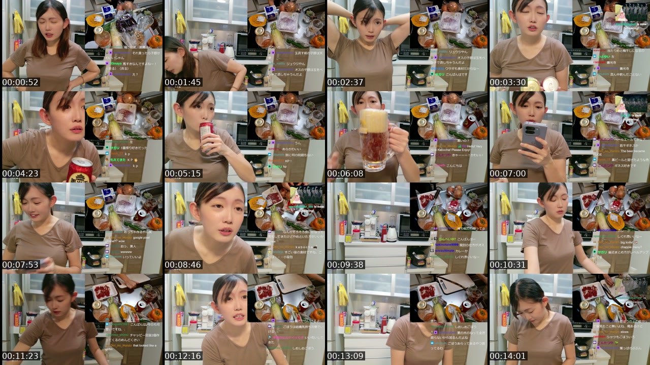 Contact-sheet preview of やるみちゃん's Twitch recording