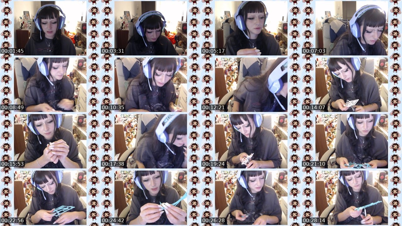 Contact-sheet preview of bunnii_xo's Twitch recording