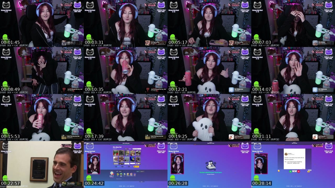 Contact-sheet preview of Mollipod's Twitch recording