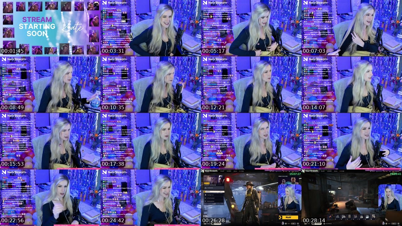 Contact-sheet preview of keepitKate's Twitch recording