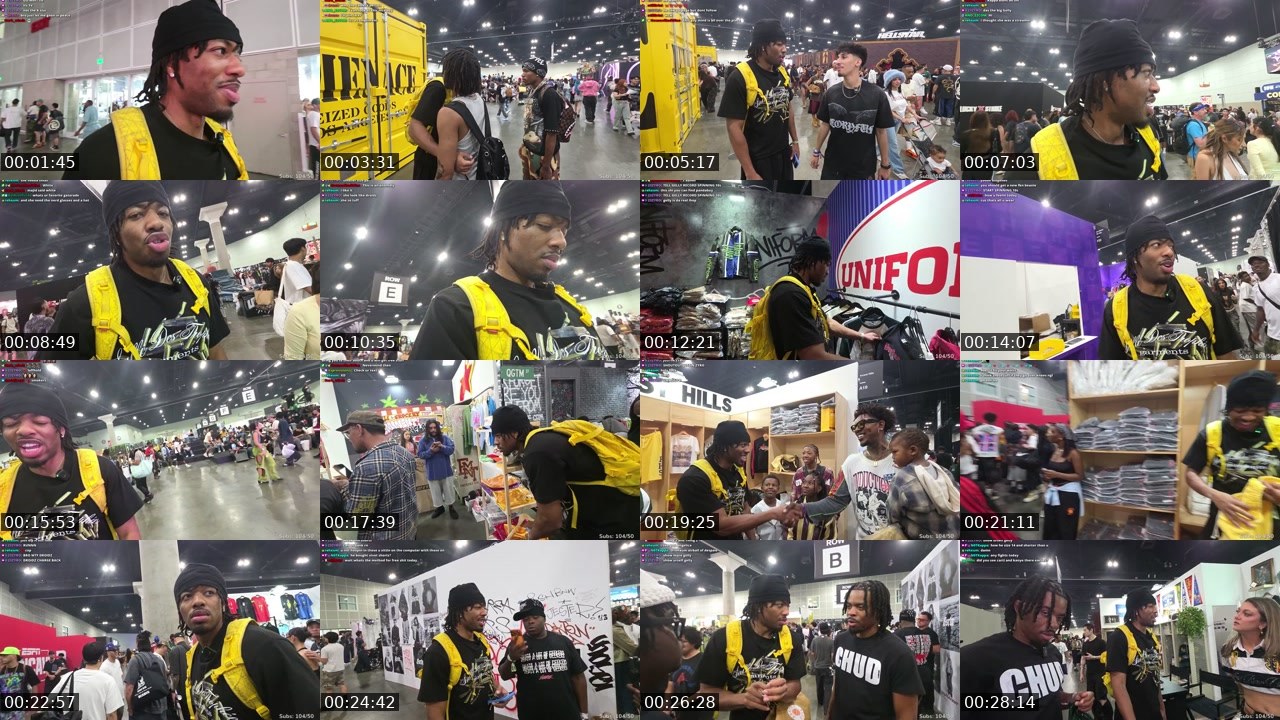 Contact-sheet preview of drxidz's Twitch recording