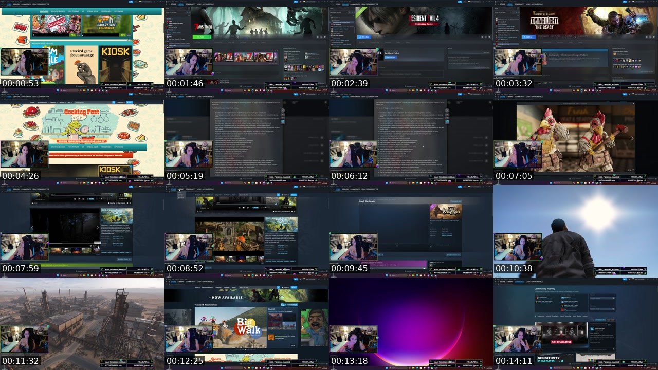 Contact-sheet preview of Lovinurstyle's Twitch recording