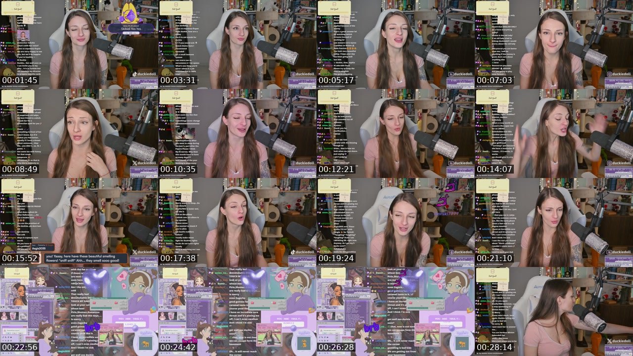 Contact-sheet preview of duckiedoll's Twitch recording