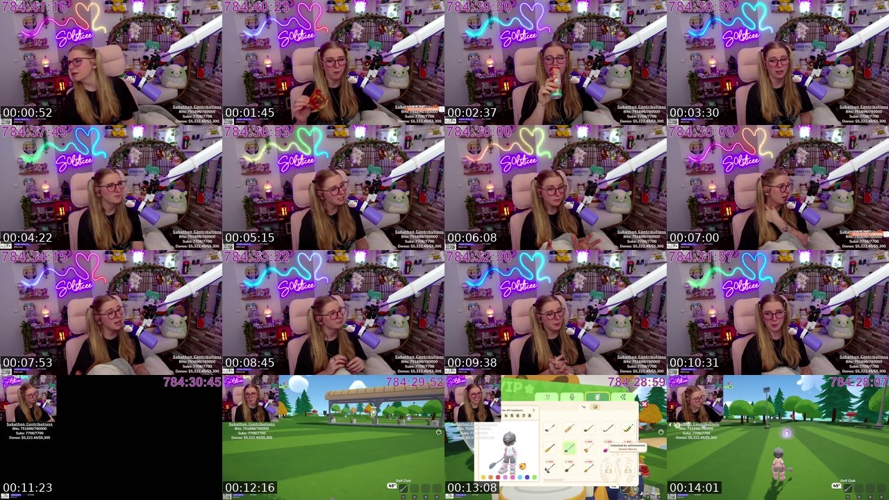 Contact-sheet preview of S0lsticee's Twitch recording