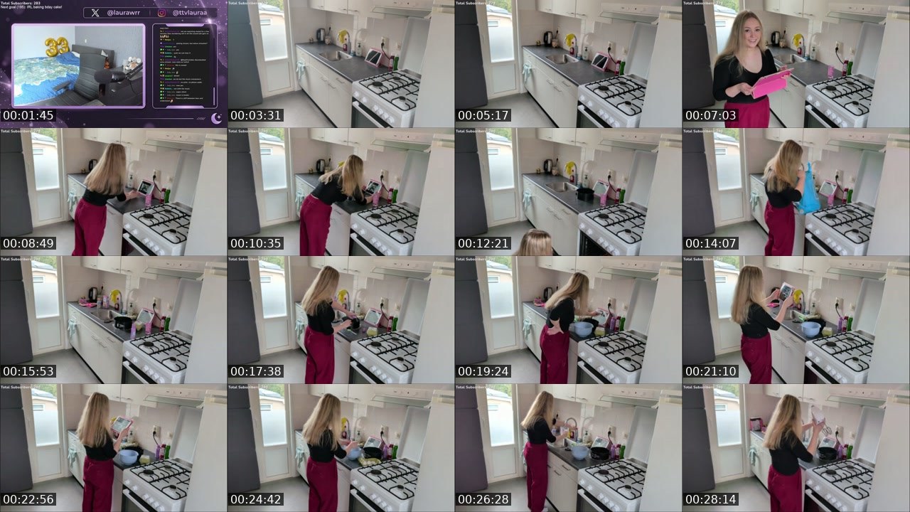 Contact-sheet preview of lauraa's Twitch recording
