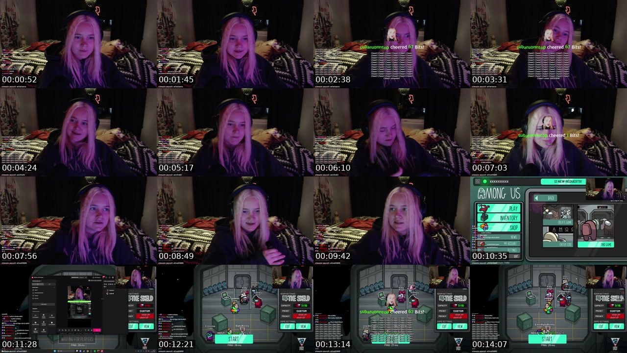 Contact-sheet preview of suhmuri's Twitch recording