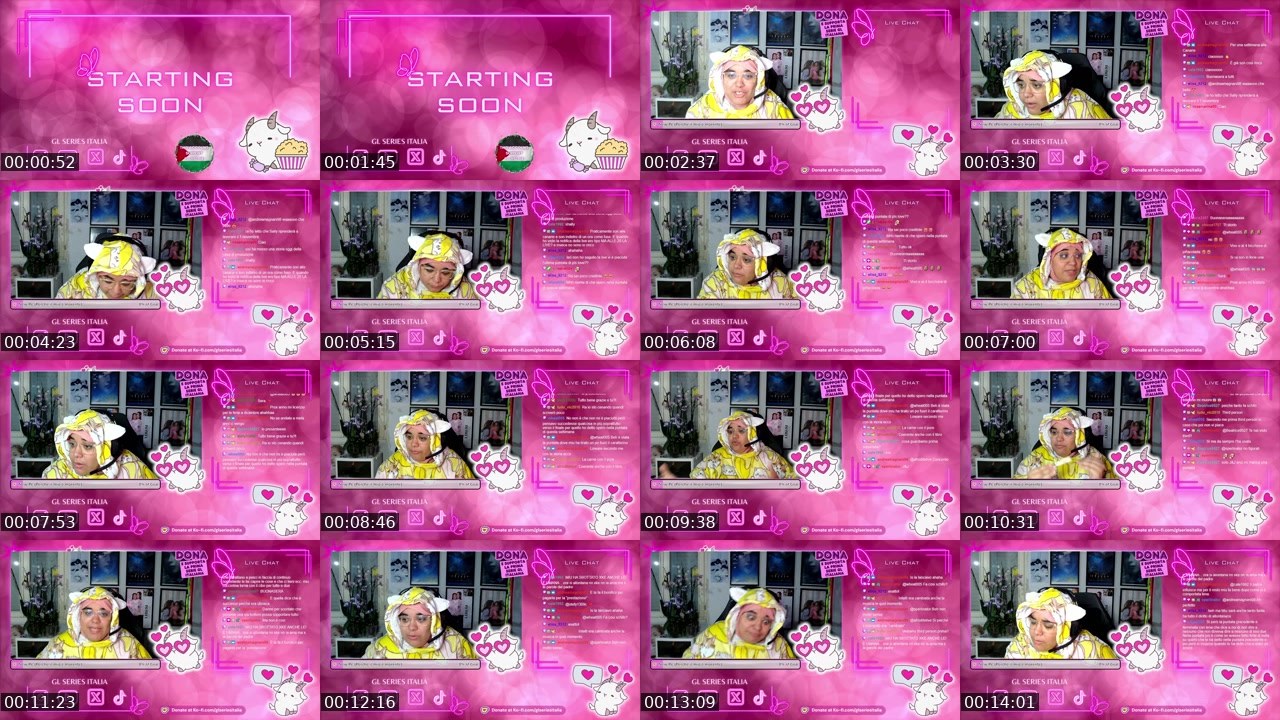 Contact-sheet preview of SFUNCLUB's Twitch recording