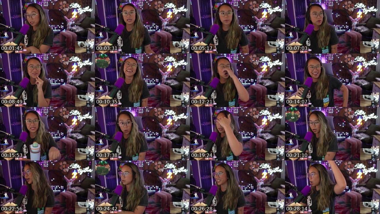 Contact-sheet preview of scillaxcats's Twitch recording