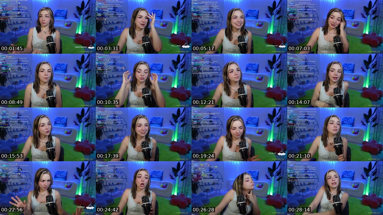 Contact-sheet preview of Taylien's Twitch recording