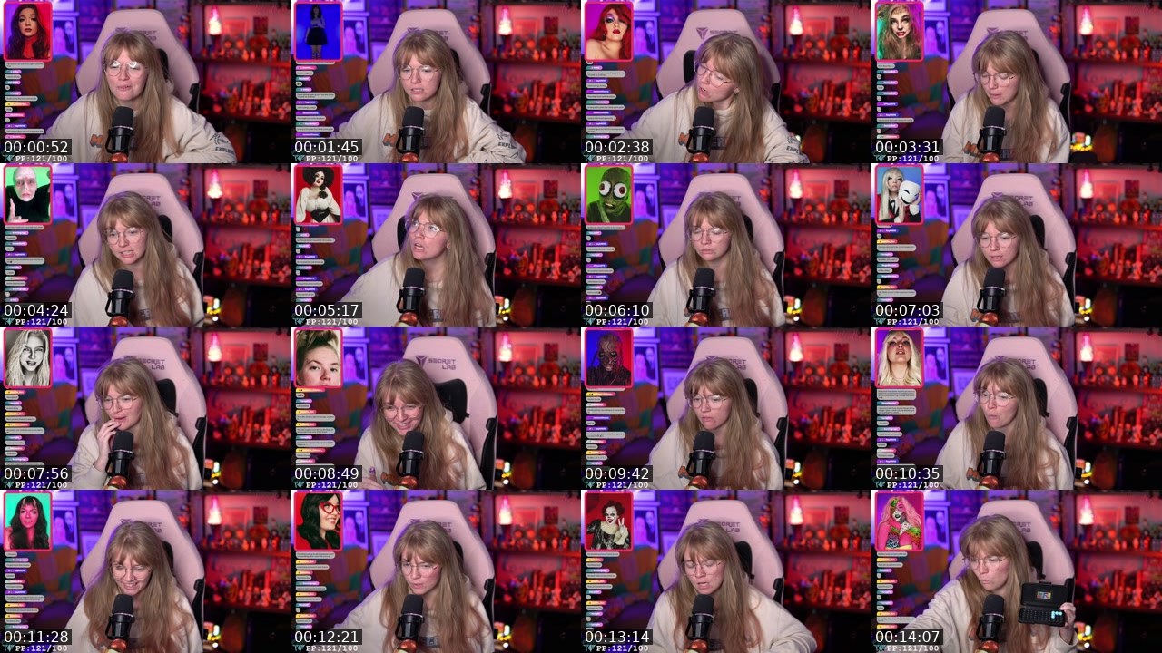Contact-sheet preview of TalesofTLove's Twitch recording