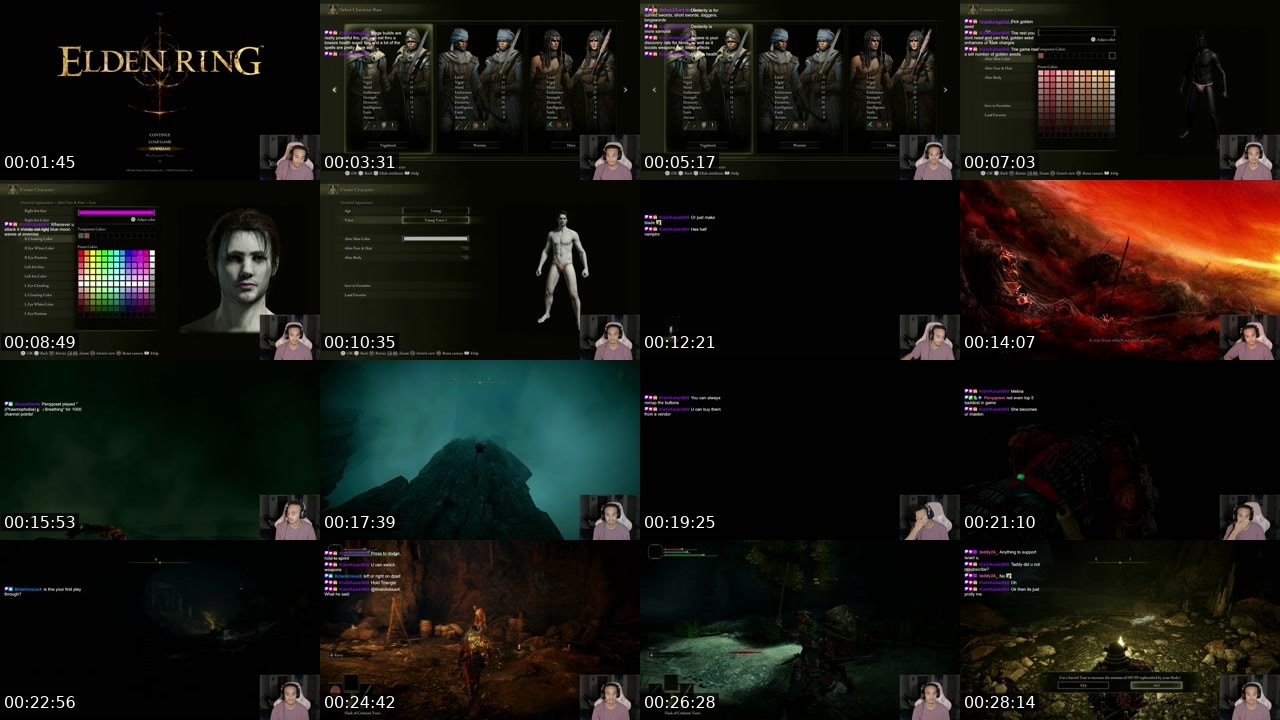Contact-sheet preview of TRat01's Twitch recording