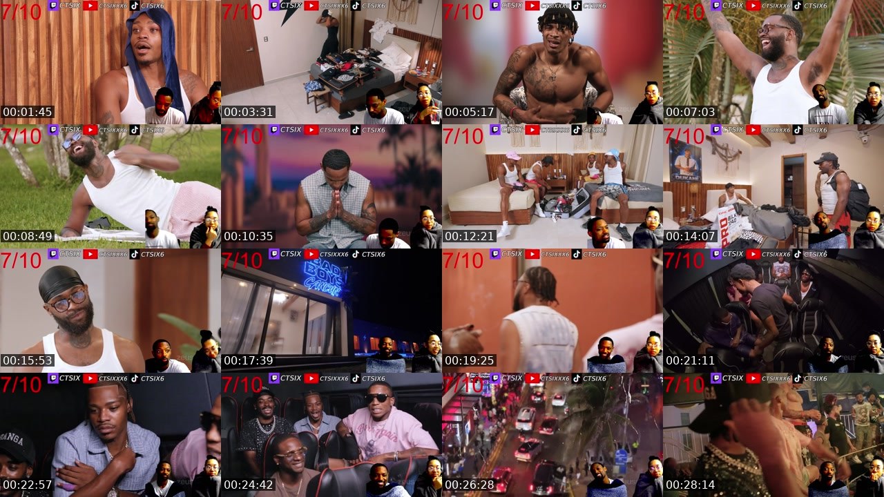 Contact-sheet preview of CTSIX's Twitch recording