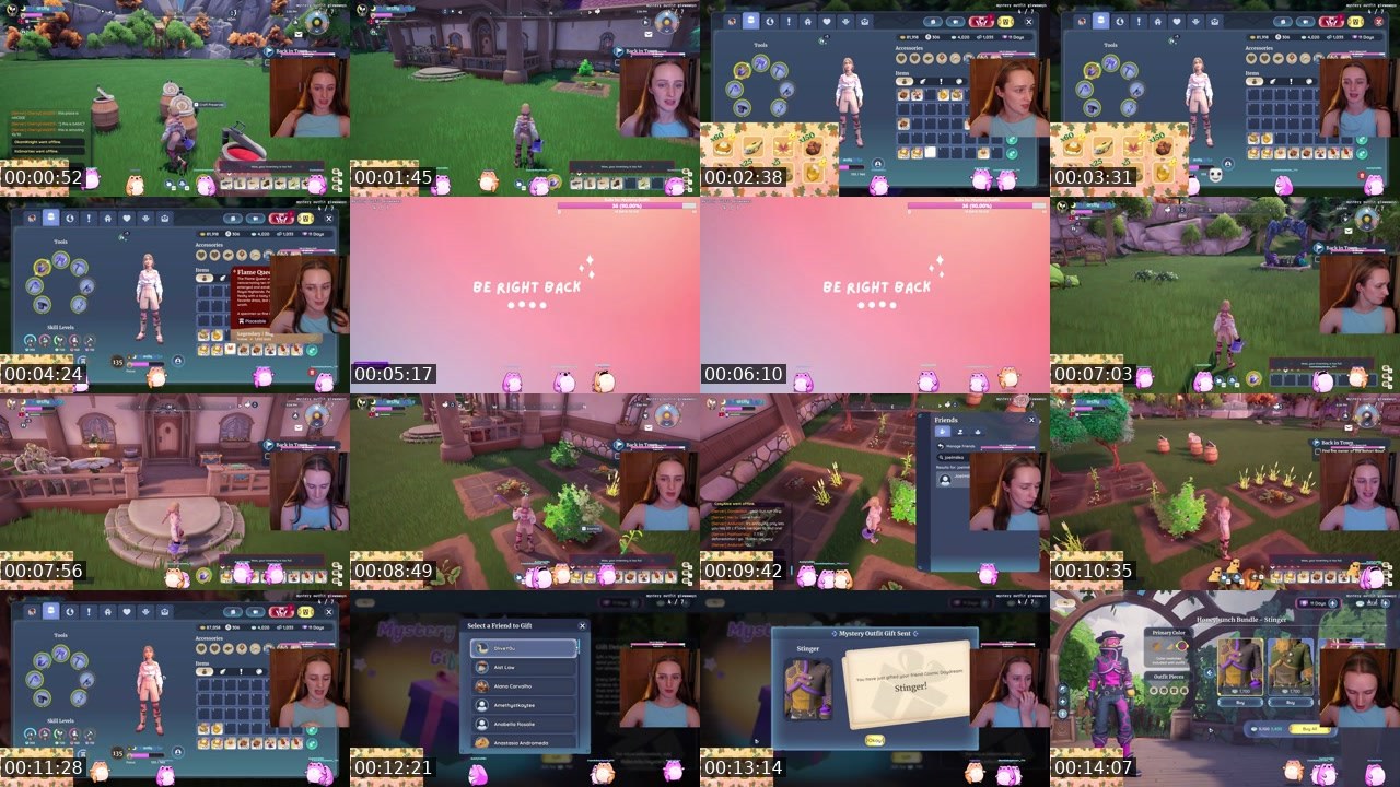 Contact-sheet preview of arclily's Twitch recording