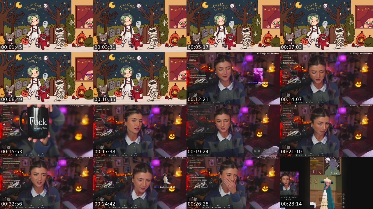 Contact-sheet preview of maisy's Twitch recording