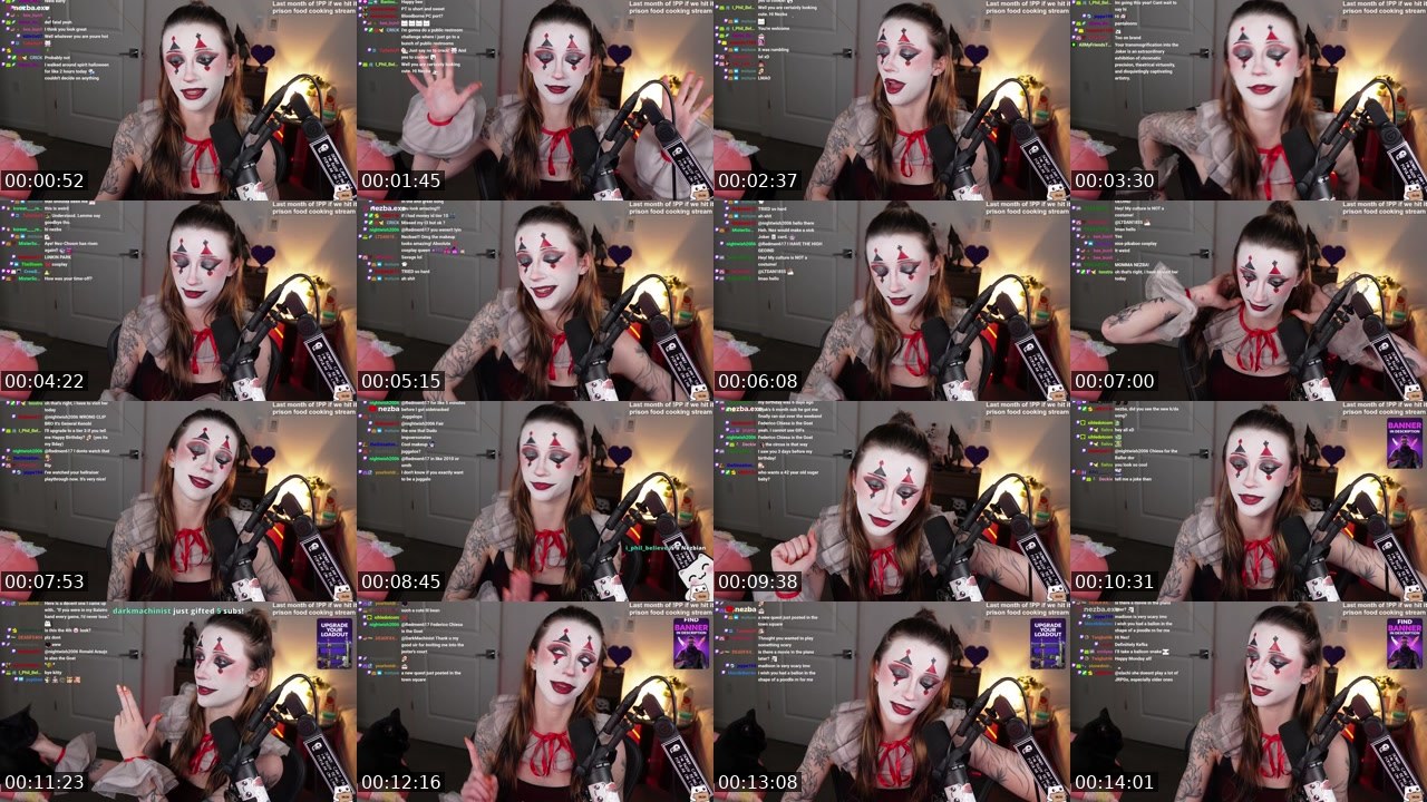 Contact-sheet preview of Nezba's Twitch recording