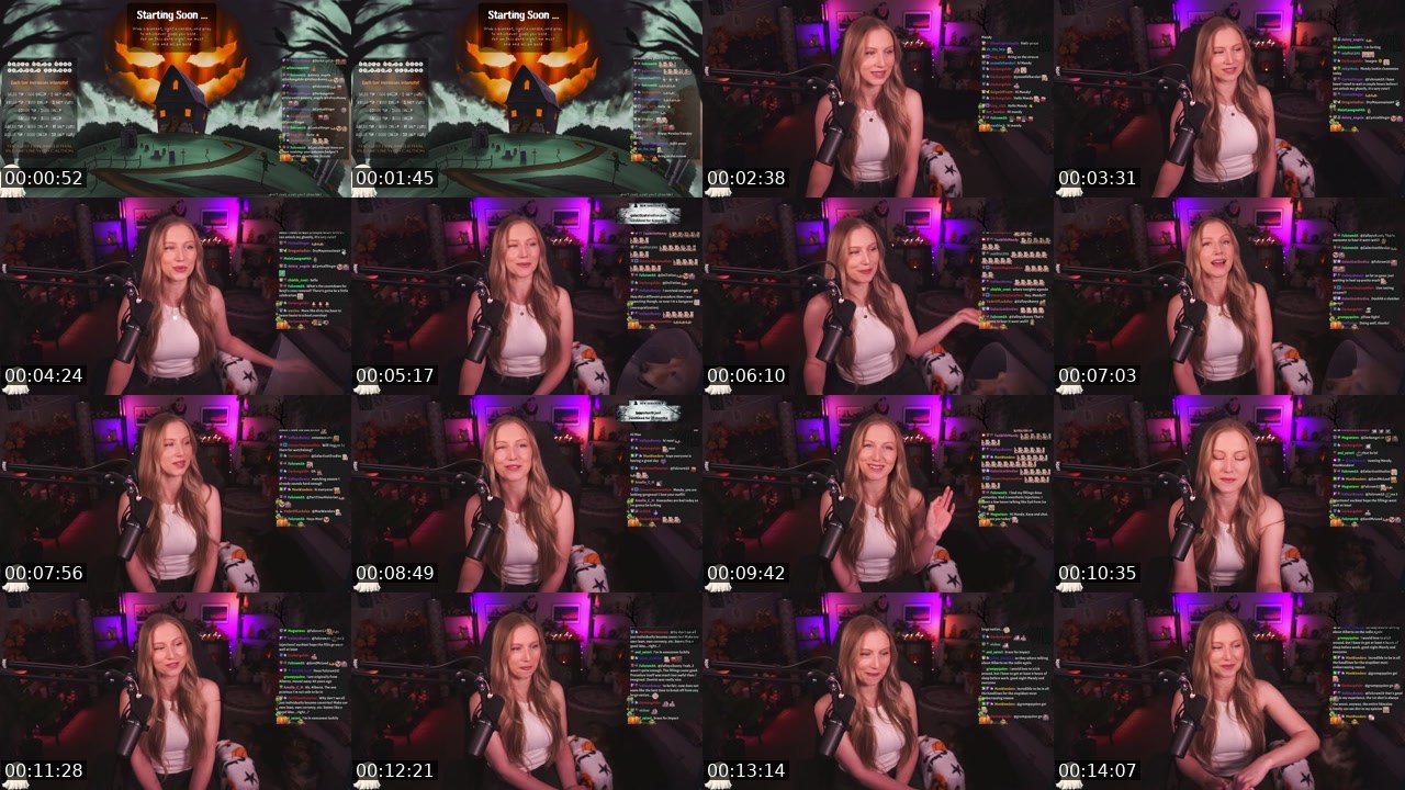 Contact-sheet preview of TeaWithMandy's Twitch recording