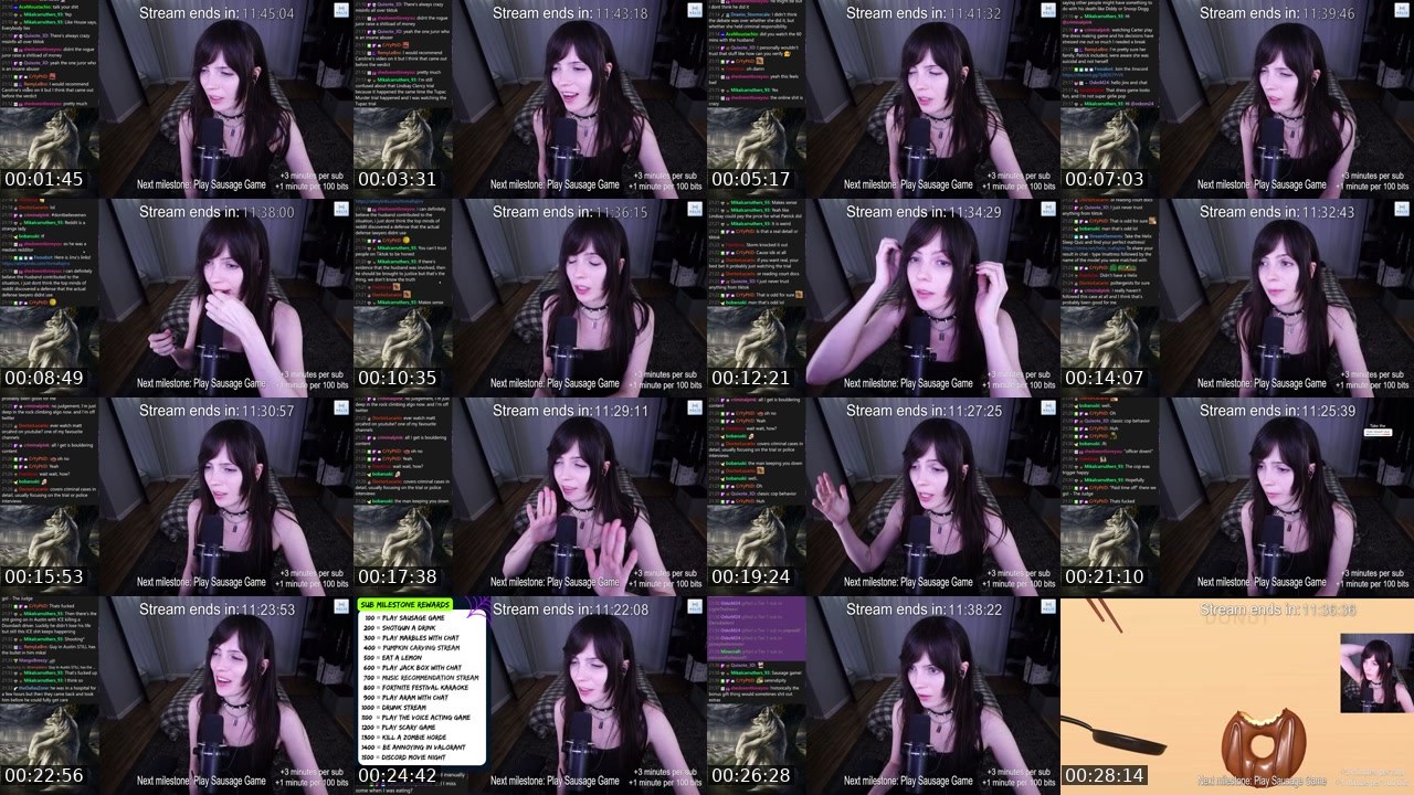 Contact-sheet preview of MafiaJinx's Twitch recording