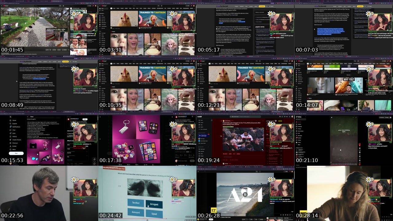 Contact-sheet preview of Yabbe's Twitch recording