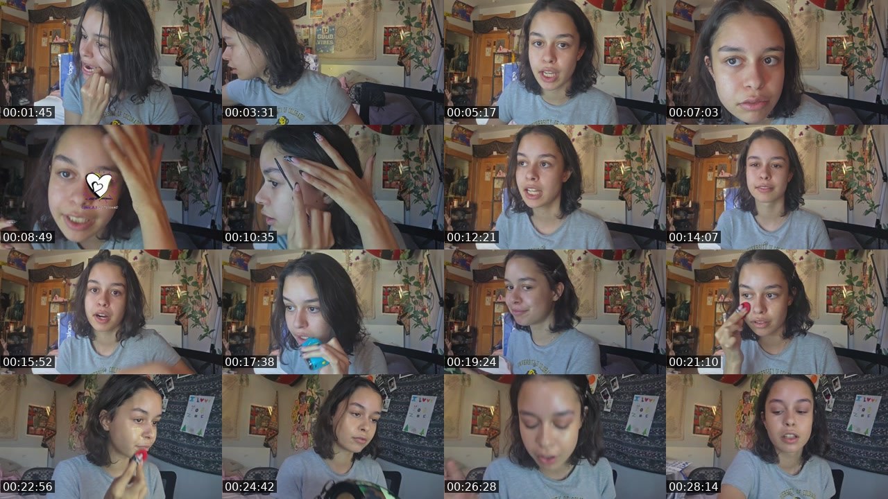 Contact-sheet preview of lovely7leaf's Twitch recording