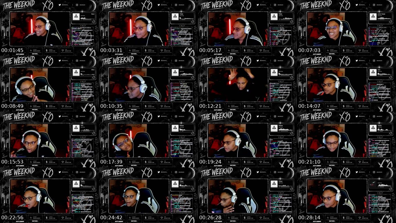 Contact-sheet preview of Akirajanelle's Twitch recording