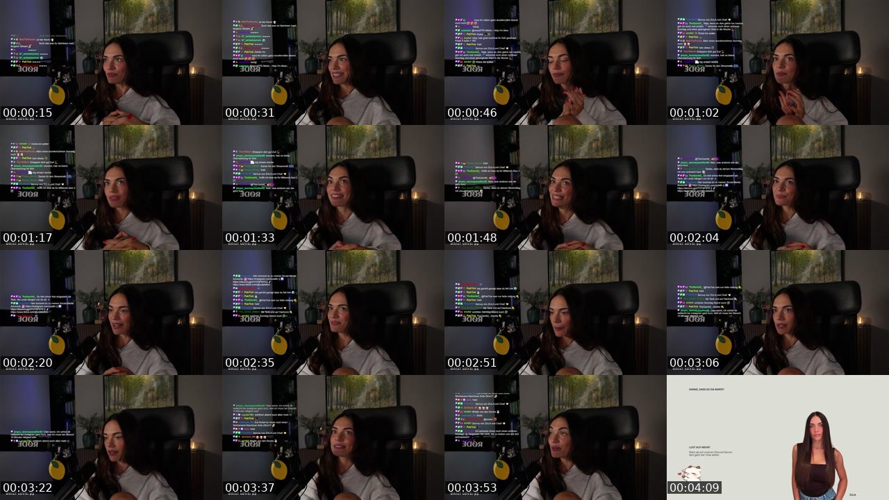 Contact-sheet preview of Zula's Twitch recording