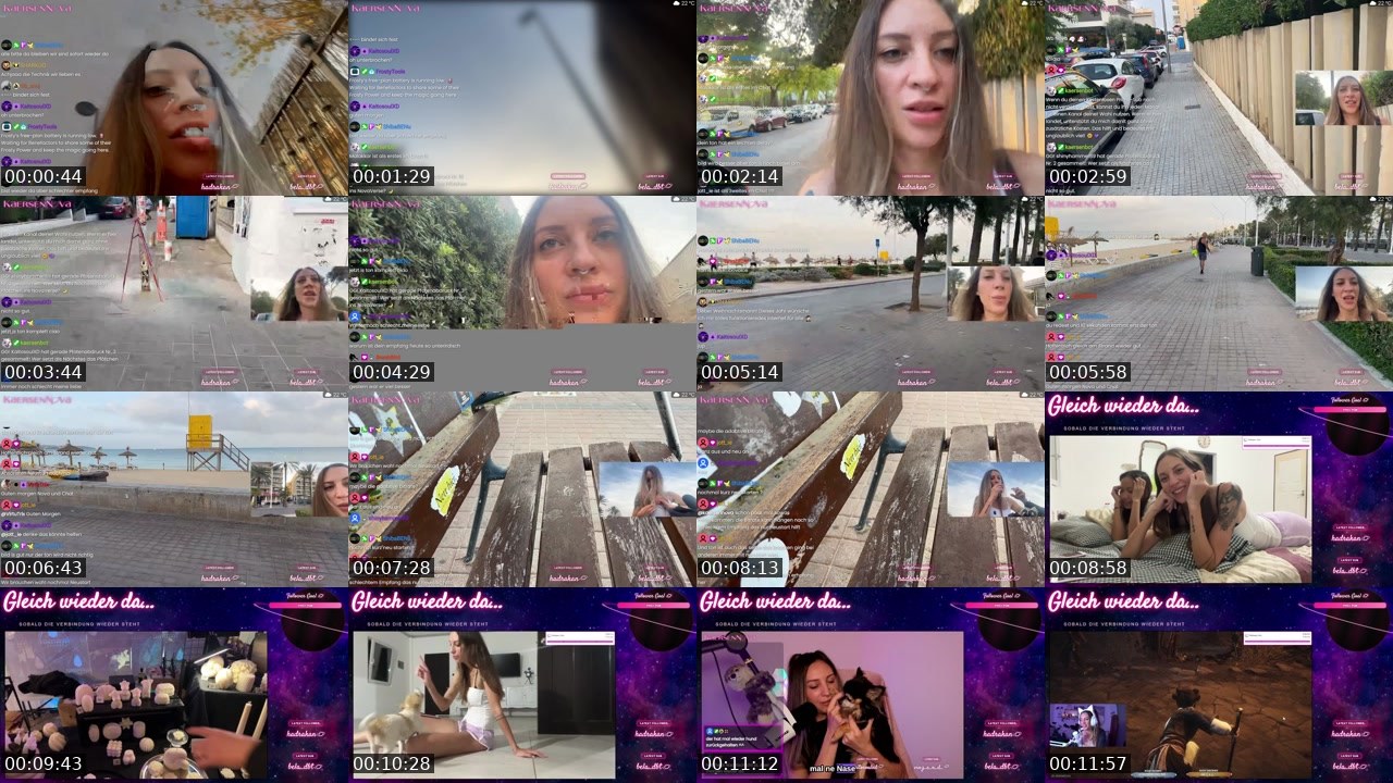 Contact-sheet preview of KaersenNova's Twitch recording