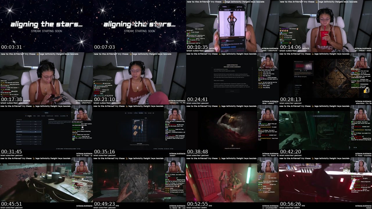 Contact-sheet preview of viramyalterego's Twitch recording
