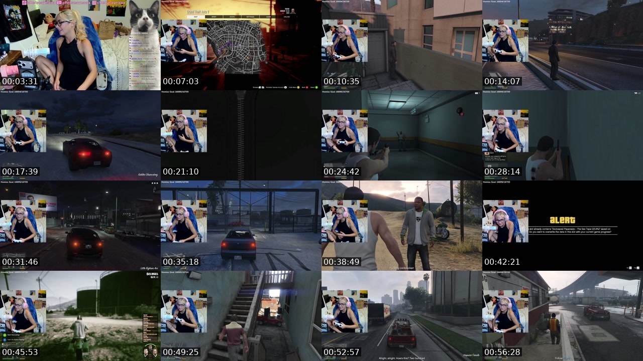 Contact-sheet preview of chelseayea's Twitch recording
