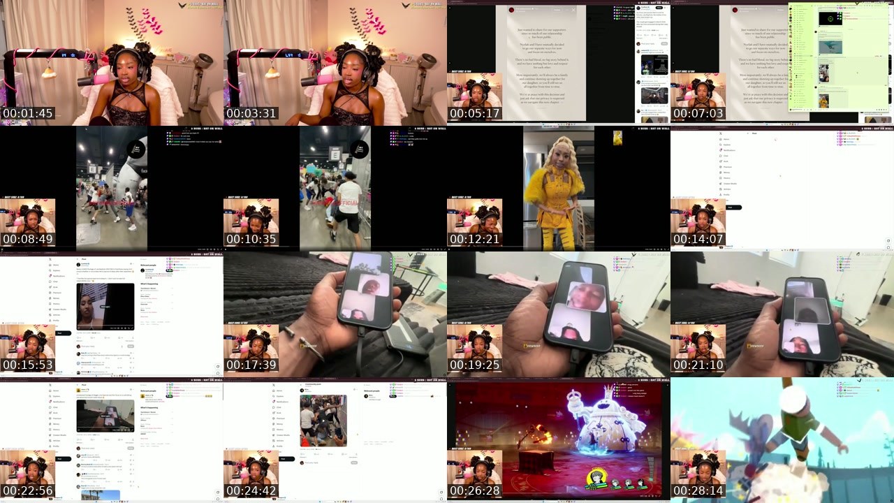 Contact-sheet preview of Cutegunz's Twitch recording