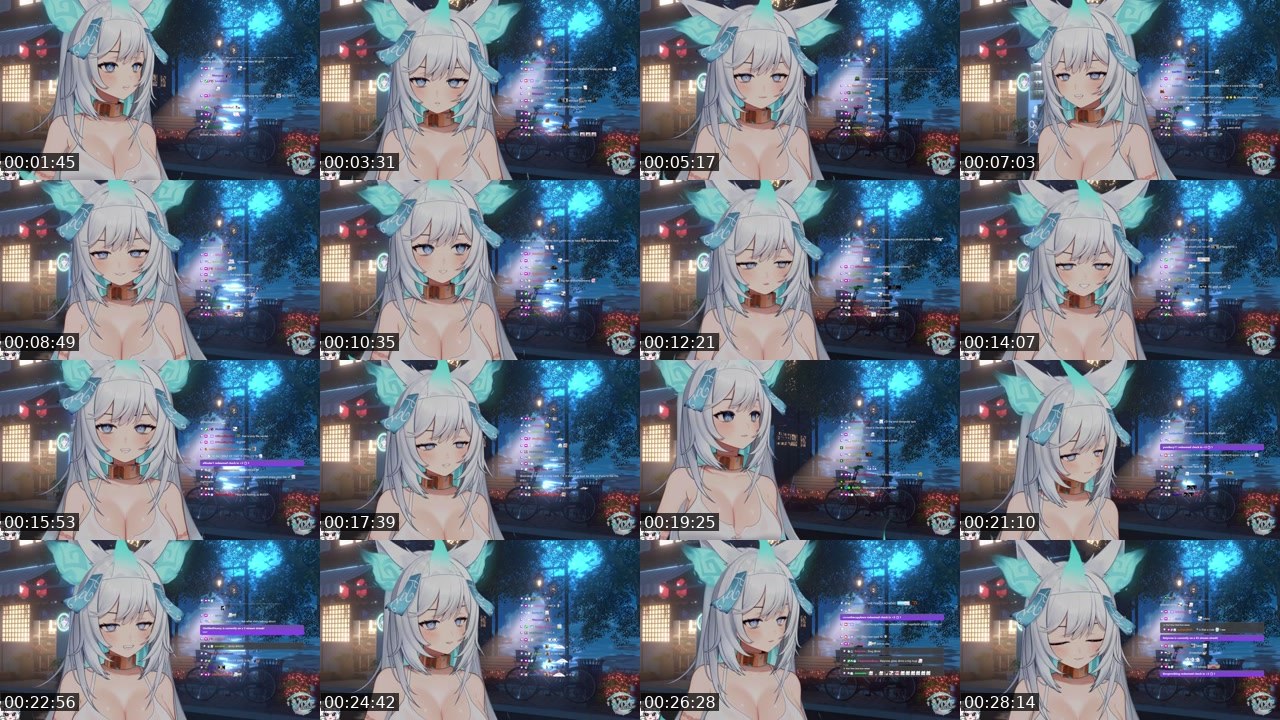 Contact-sheet preview of vixi's Twitch recording