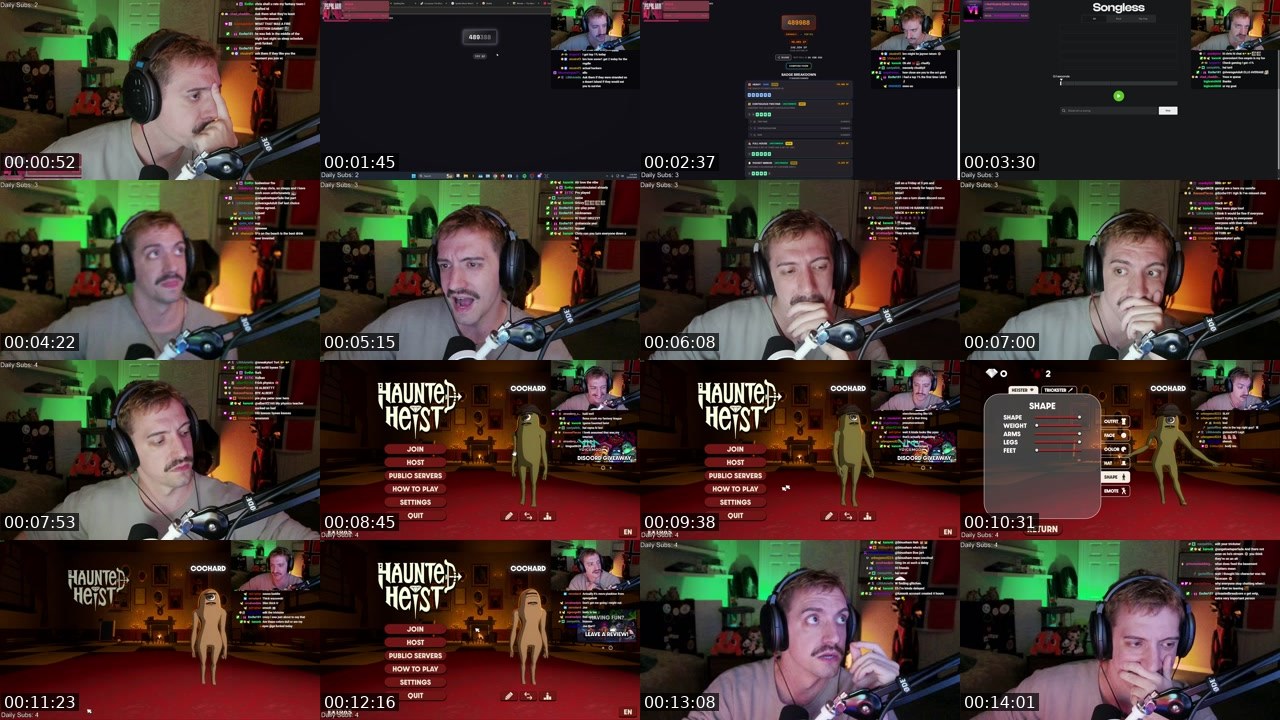 Contact-sheet preview of cochard's Twitch recording