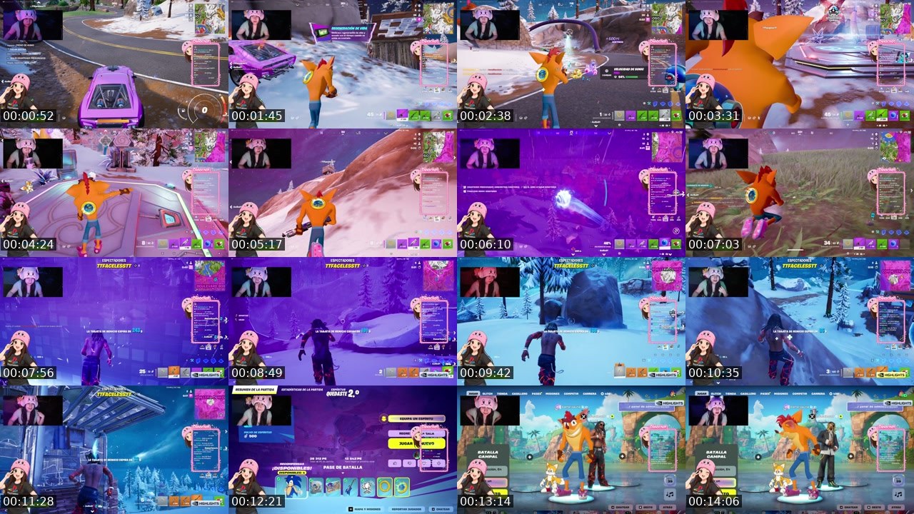 Contact-sheet preview of damarisauria's Twitch recording
