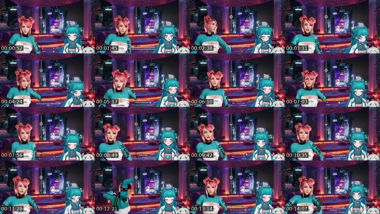Contact-sheet preview of CodeMiko's Twitch recording