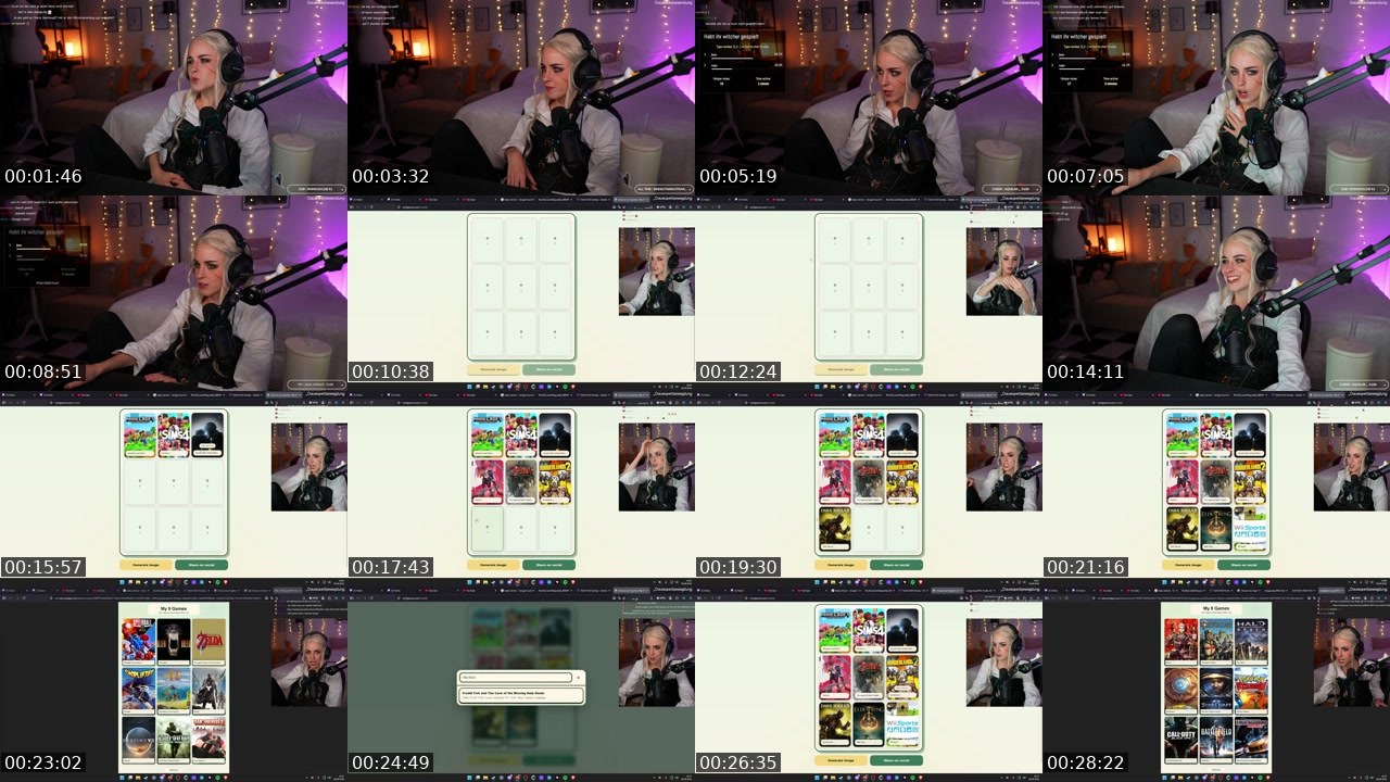 Contact-sheet preview of guppa's Twitch recording