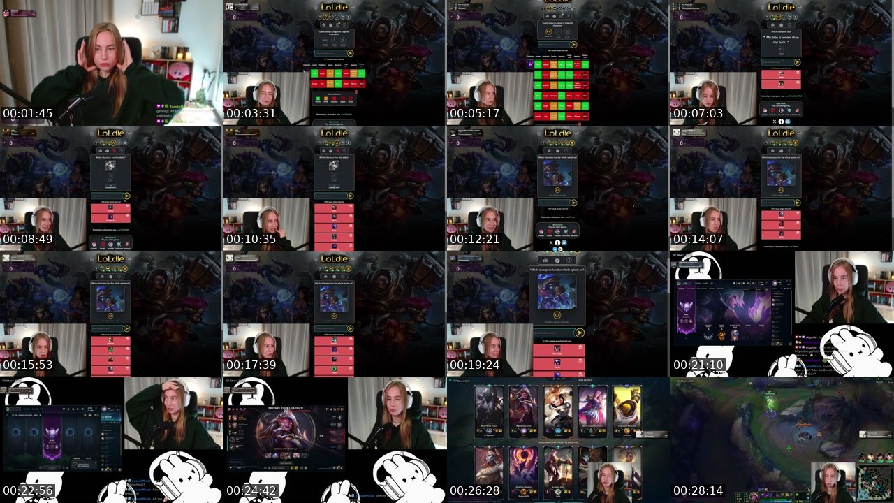 Contact-sheet preview of ellphiie's Twitch recording