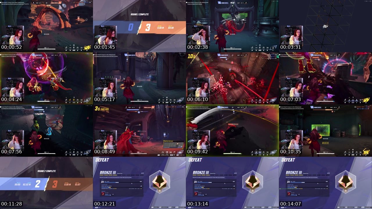 Contact-sheet preview of Bunnii_AFK's Twitch recording