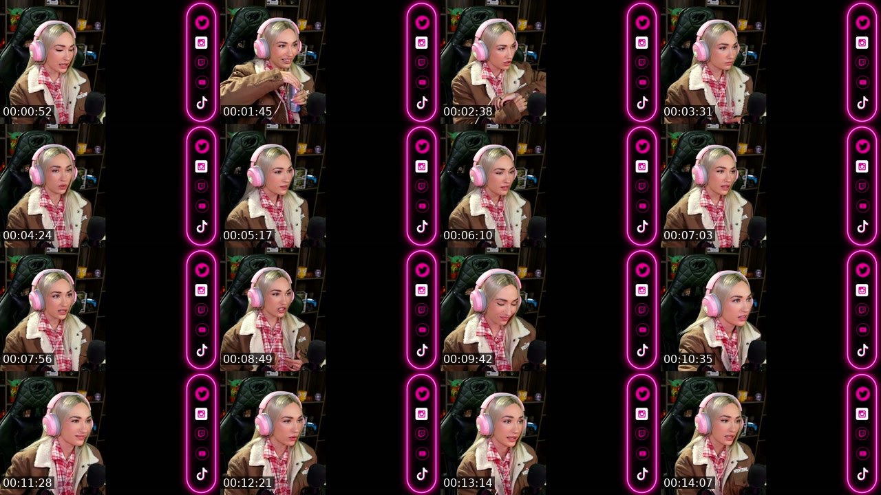 Contact-sheet preview of ParanoidPixi3_ZA's Twitch recording