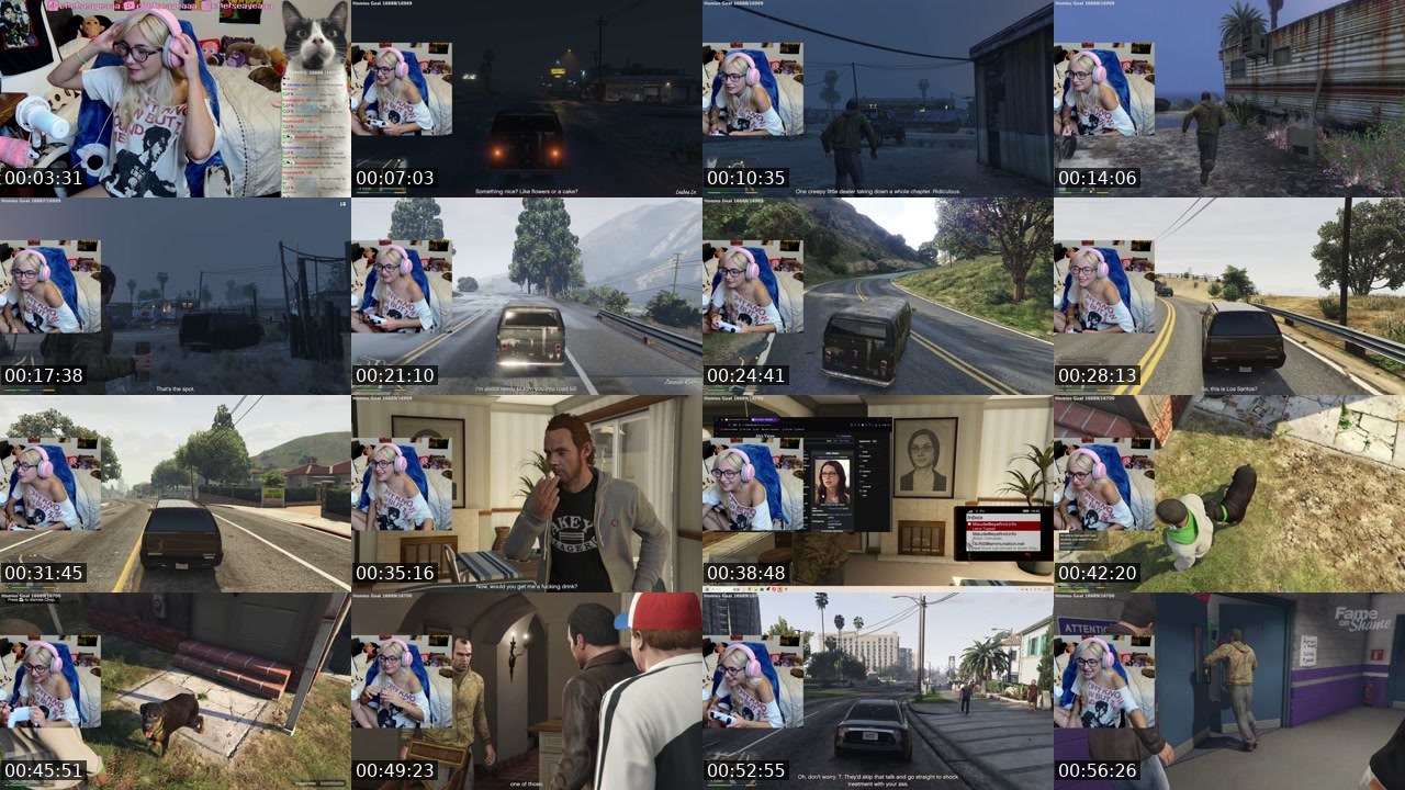 Contact-sheet preview of chelseayea's Twitch recording
