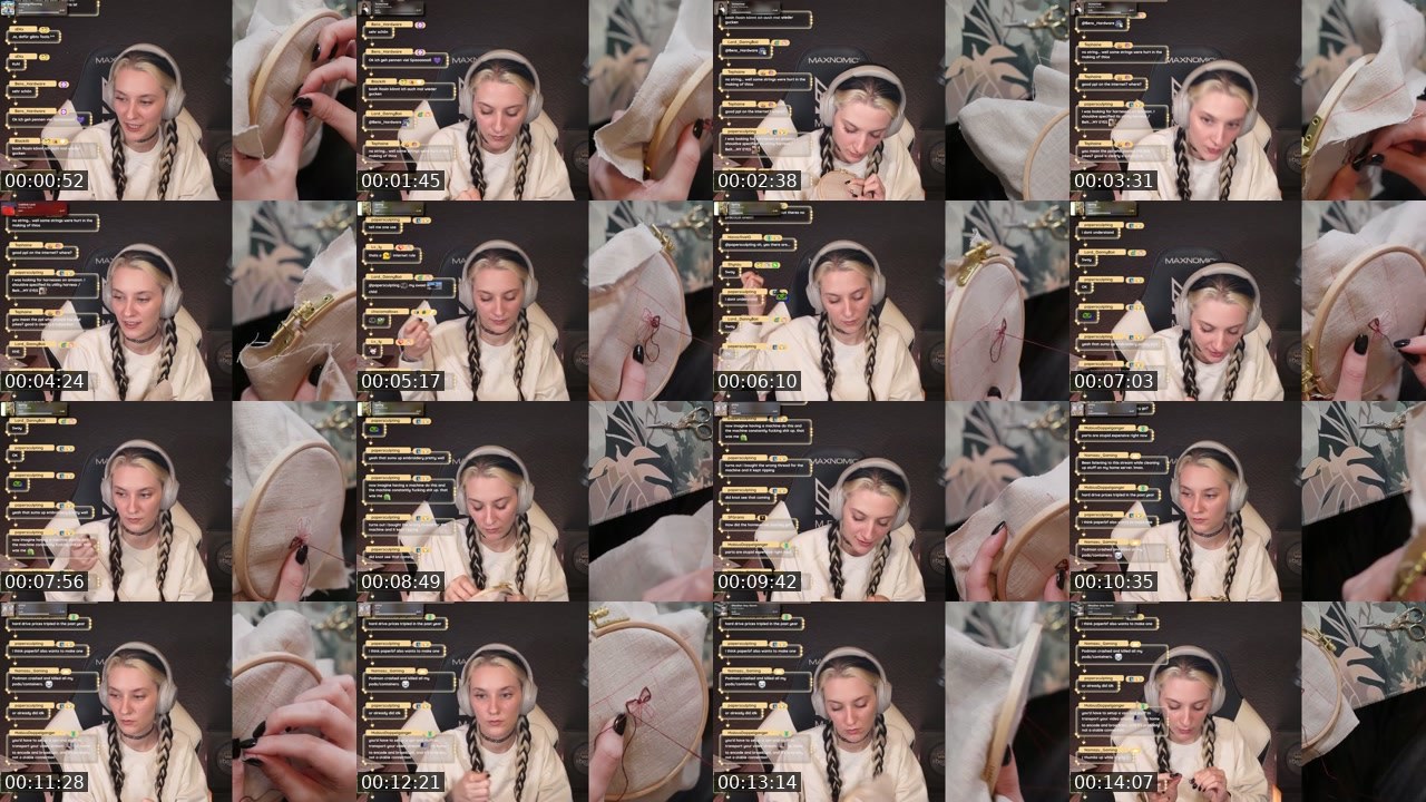 Contact-sheet preview of Meeix's Twitch recording
