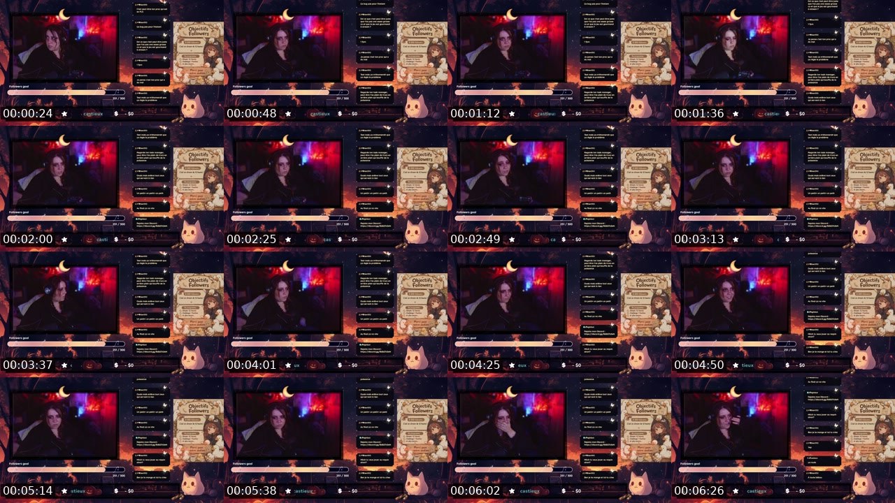 Contact-sheet preview of xMitchoux's Twitch recording