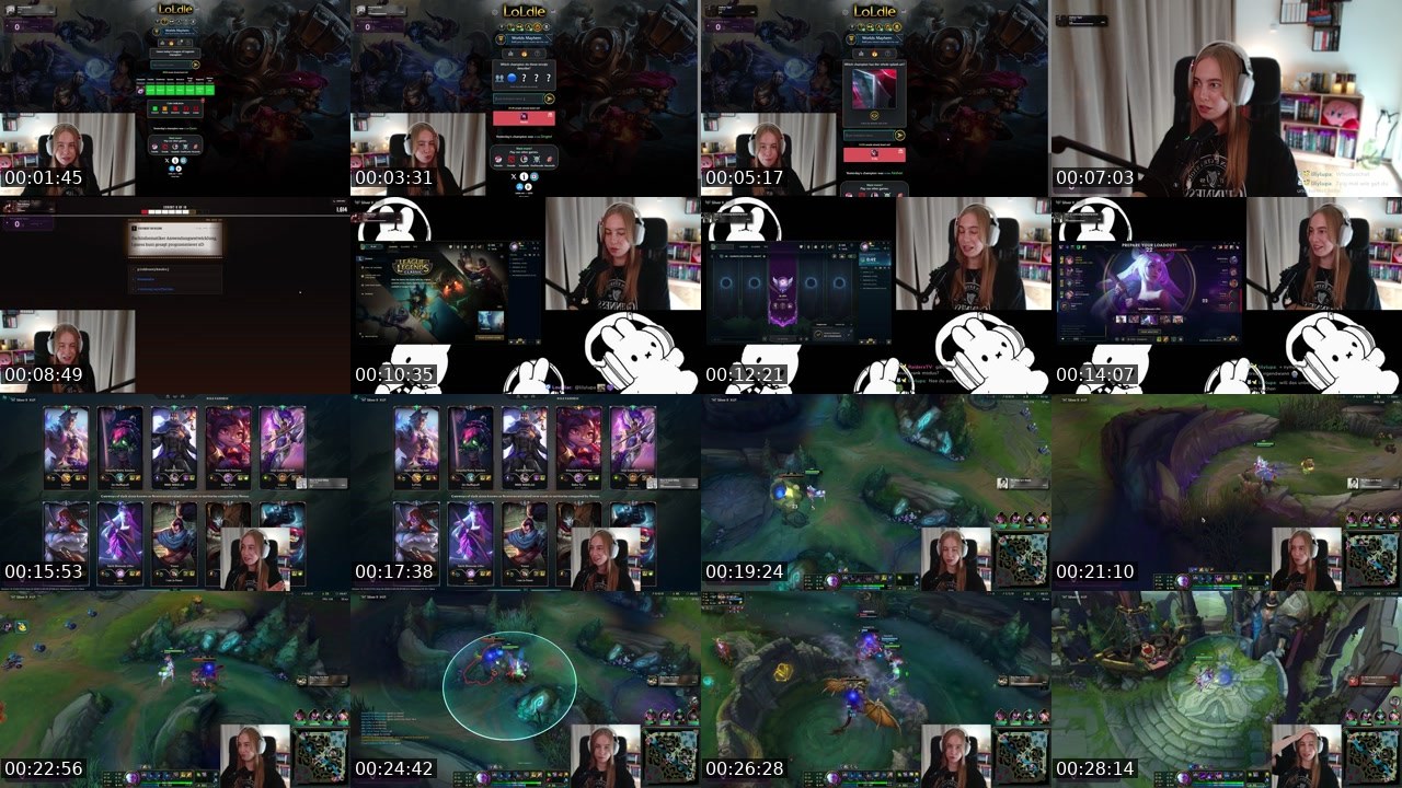 Contact-sheet preview of ellphiie's Twitch recording