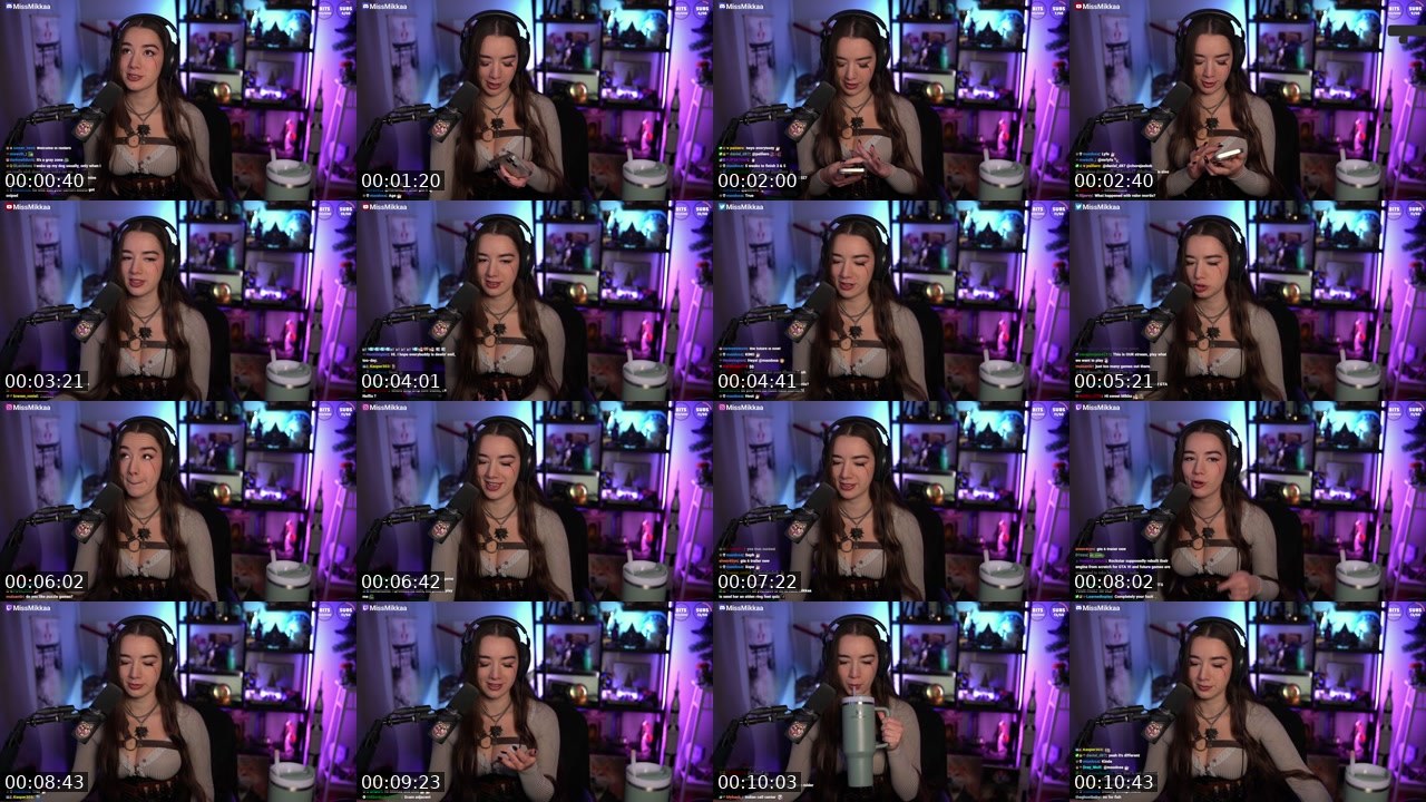 Contact-sheet preview of MissMikkaa's Twitch recording
