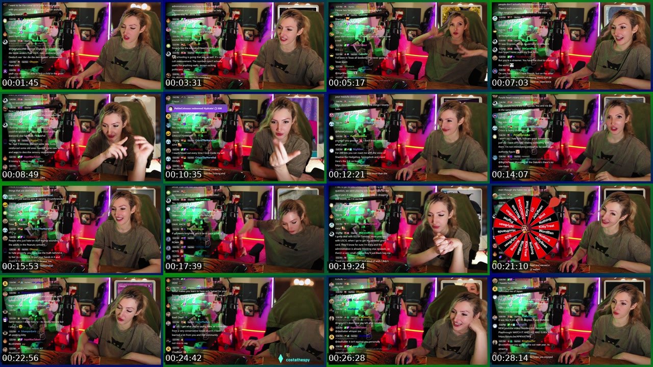 Contact-sheet preview of RareGangster's Twitch recording