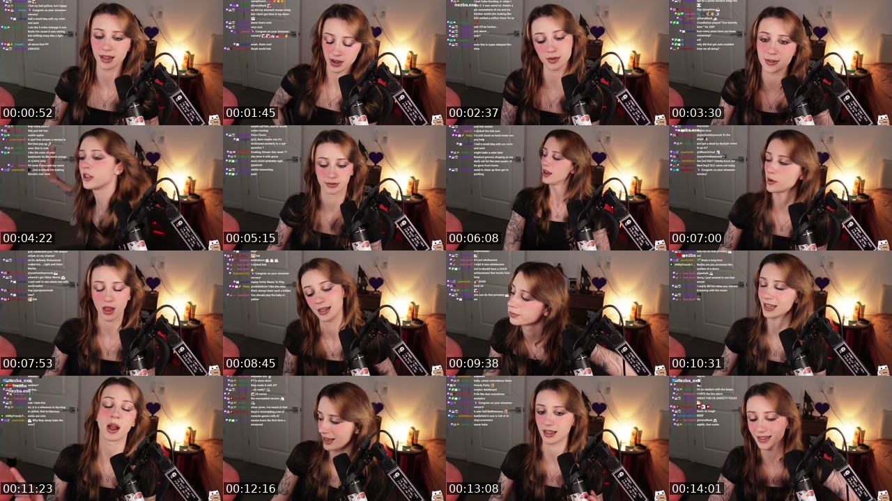 Contact-sheet preview of Nezba's Twitch recording