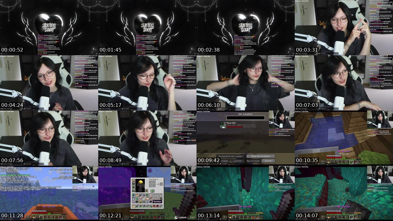 Contact-sheet preview of Weeelpe's Twitch recording