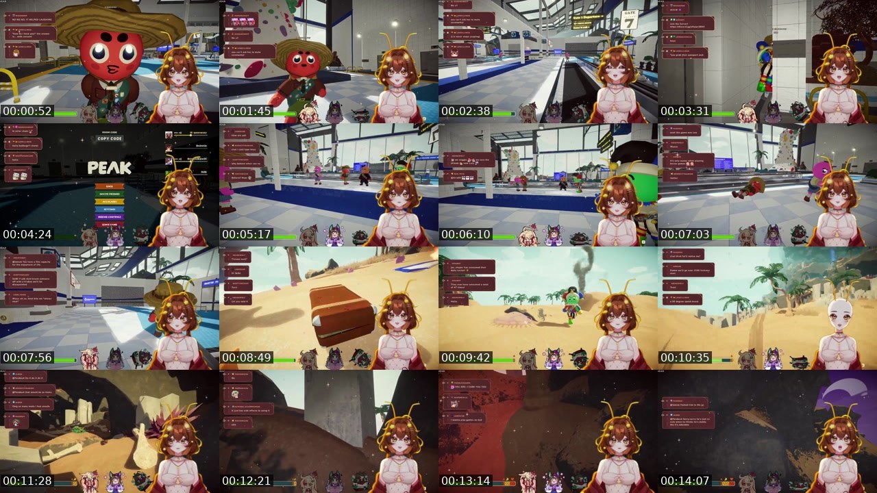 Contact-sheet preview of Bedeelia's Twitch recording