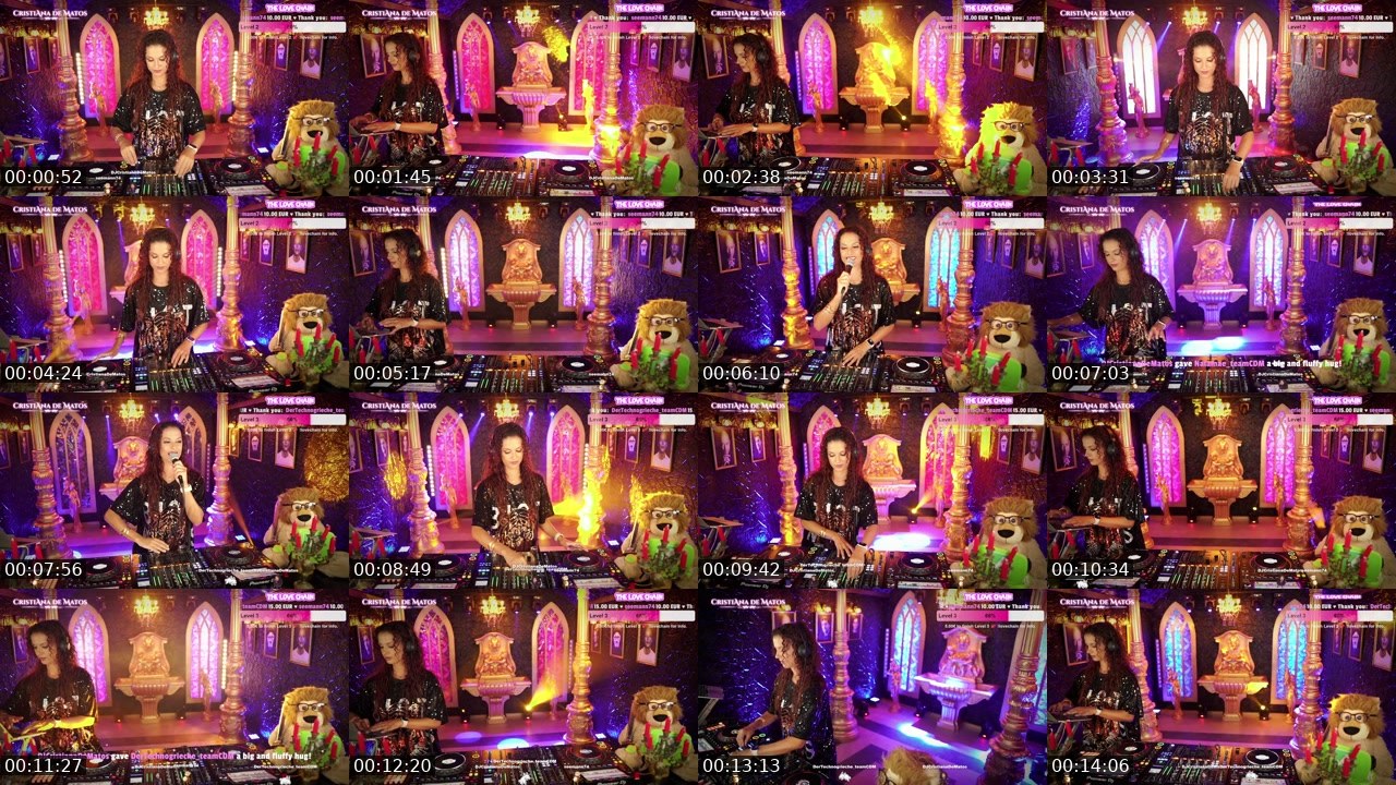 Contact-sheet preview of DJCristianaDeMatos's Twitch recording